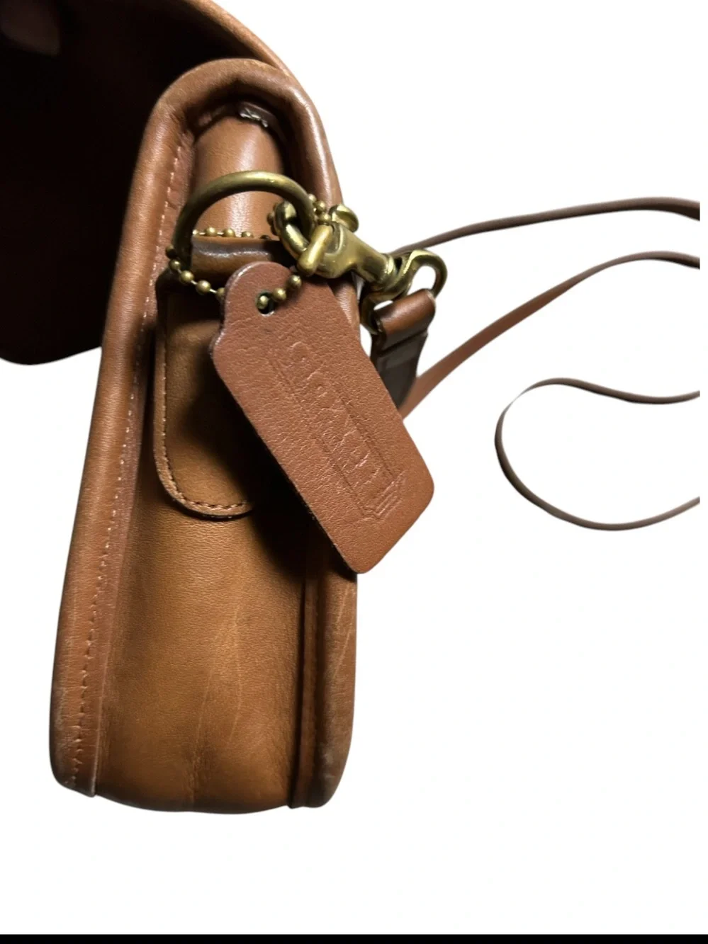 Vintage Coach Tan Ritchie Leather Crossbody Bag #9937